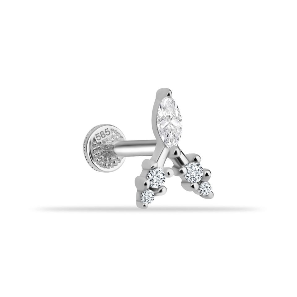 Markiz Taşlı Minimal Tragus Piercing
