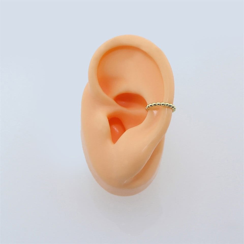 Altın Sade Toplu Kıkırdak Earcuff