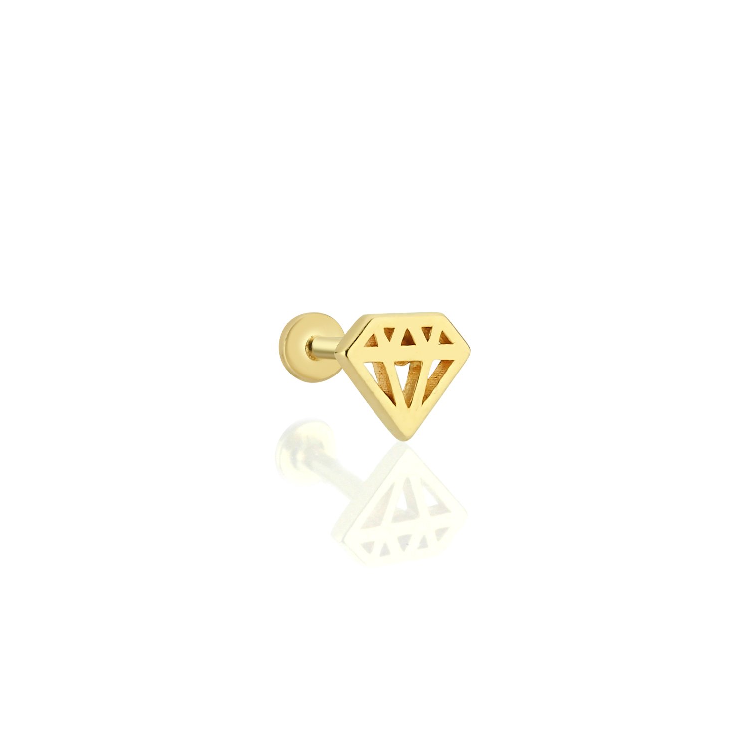 Diamond Model Tragus Piercing