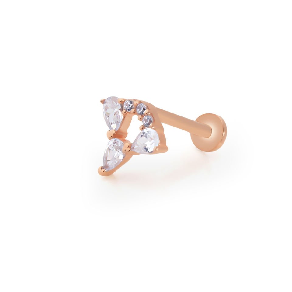 Üç Damla Taş Model Tragus Piercing