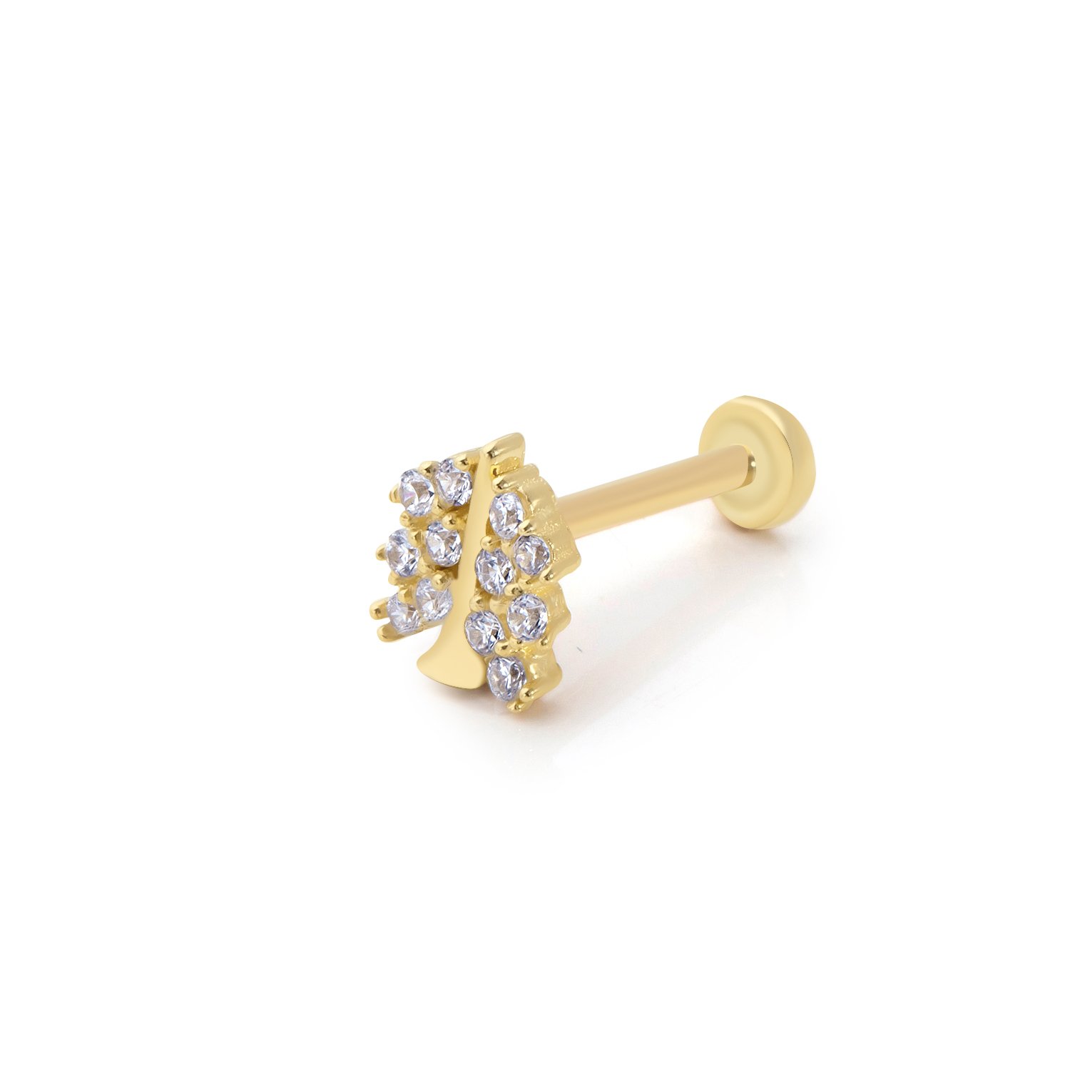 Zikzak Taş Sıralı Tragus Piercing