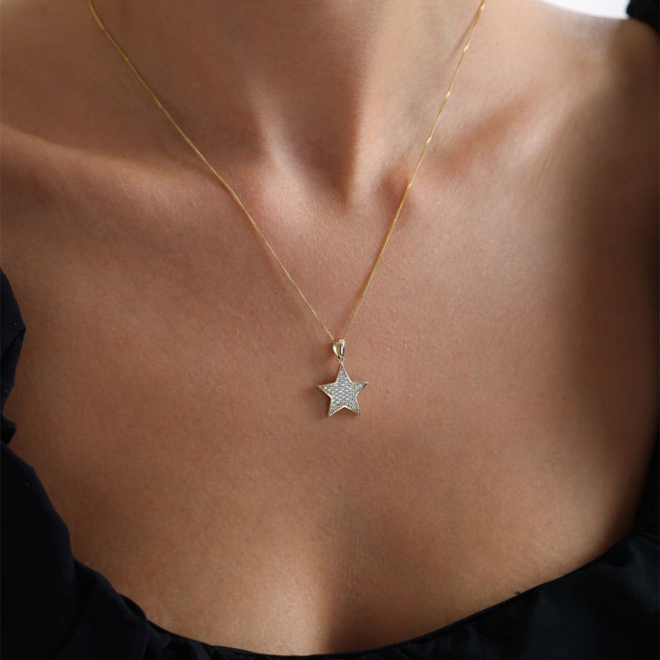Taşlı Star Kolye