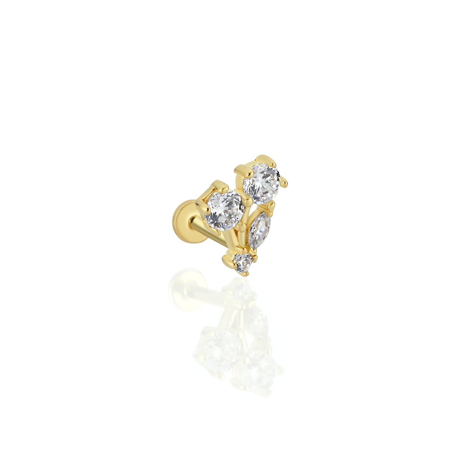 Floral Tragus Piercing