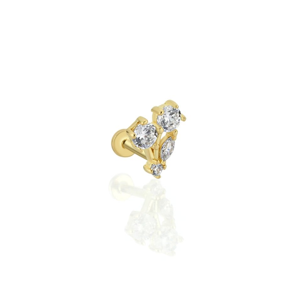 Floral Tragus Piercing