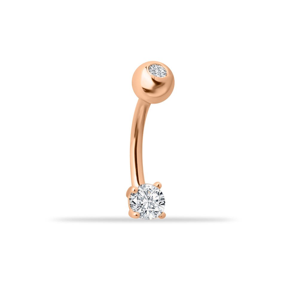 Tek Taşlı Göbek Piercing