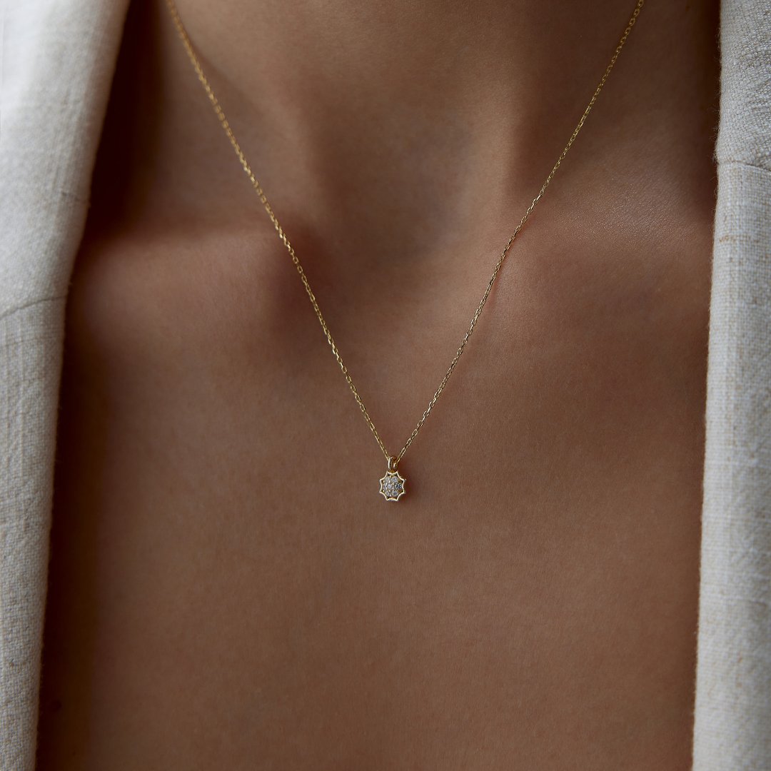 Oktagon Multi Stone Kolye