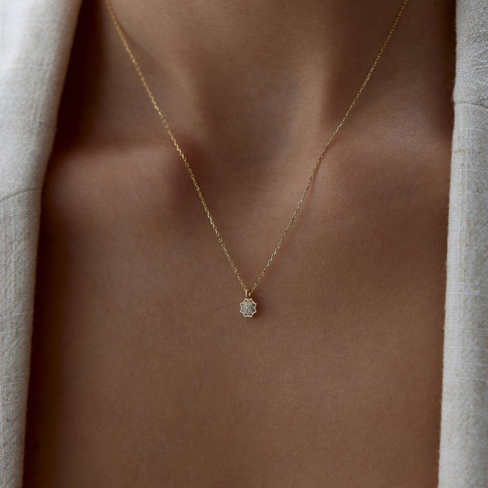 Oktagon Multi Stone Kolye