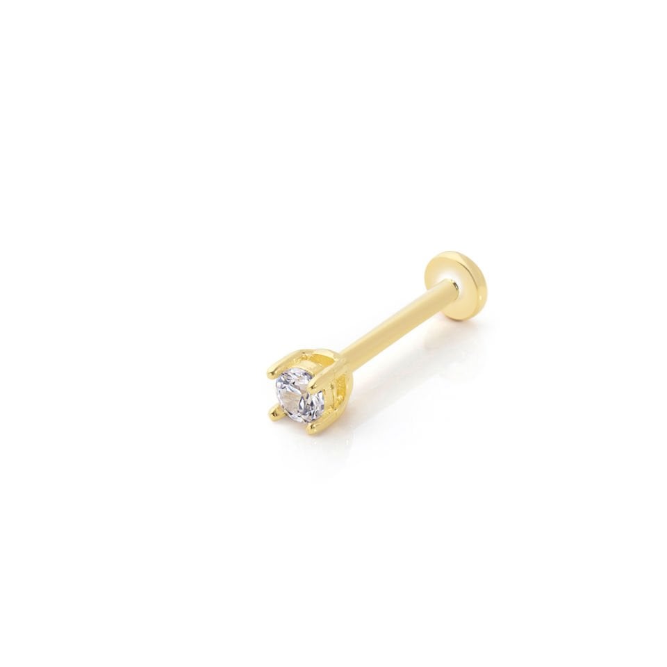 Beyaz Tektaş Model Tragus Piercing