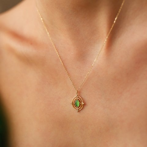 Green Compass Kolye