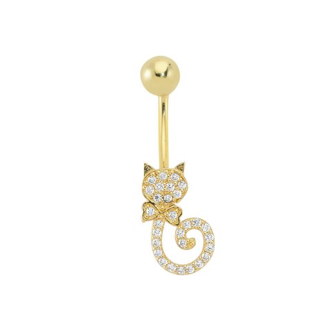 Kedi Model Göbek Piercing