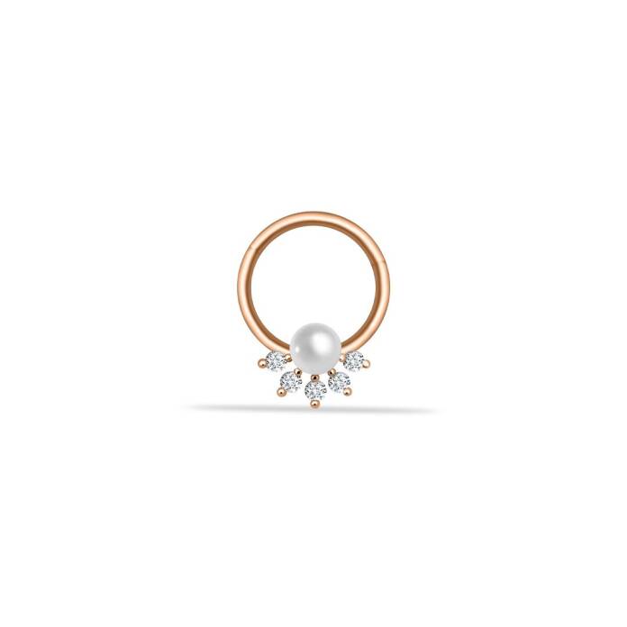 İncili Beş Taş Helix Piercing - 1