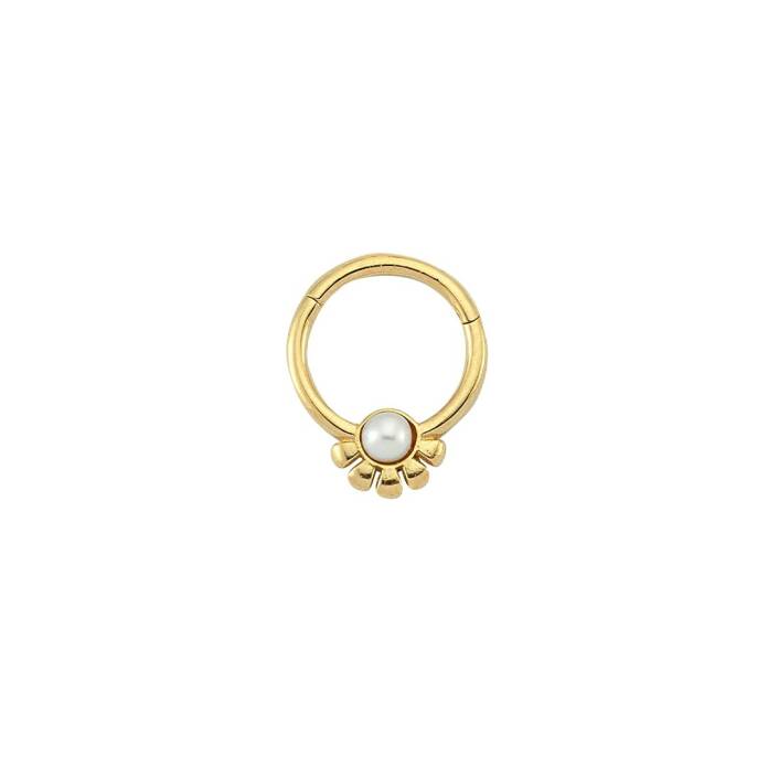 İncili Yarım Papatya Helix Piercing - 1