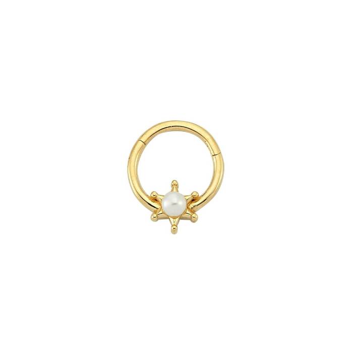 İncili Yıldız Motifli Helix Piercing - 1