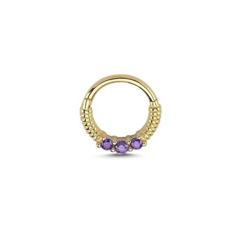 İşleme Detaylı Mor Taşlı Helix Piercing - 2