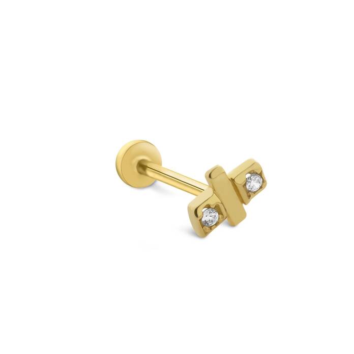 Kare Çubuk Tragus Piercing - 1