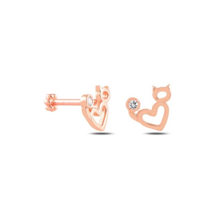 Kedi Sevgisi Tektaş Model Tragus Piercing - 4