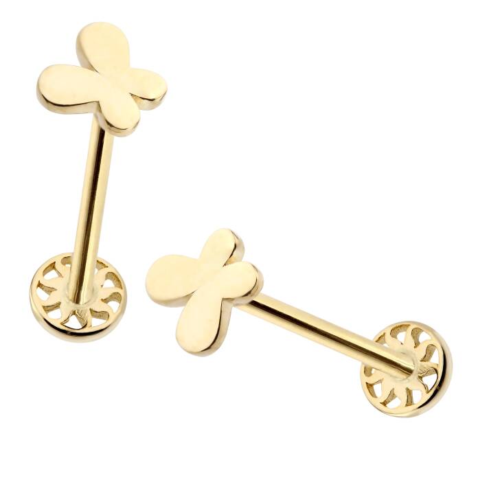 Kelebek Plaka Tragus Piercing - 2