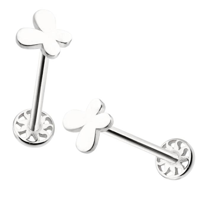 Kelebek Plaka Tragus Piercing - 4