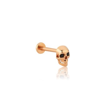 Kuru Kafa Siyah Taş Detaylı Tragus Piercing - 2