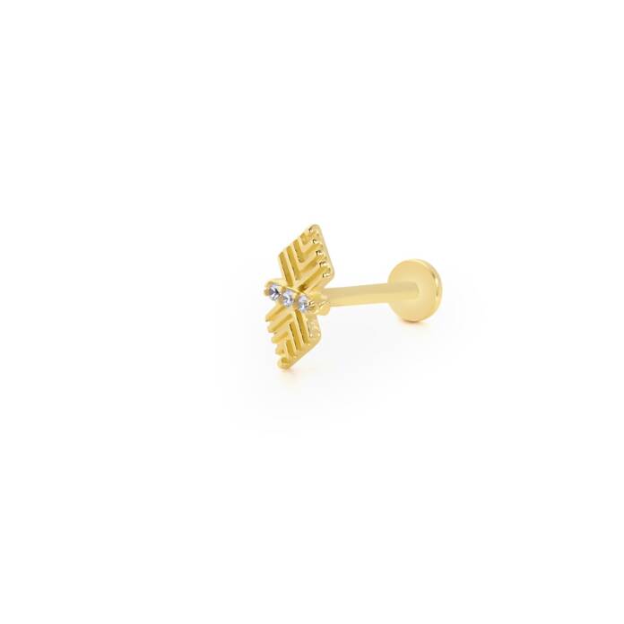 Labirent Çizgili Üçtaş Model Tragus Piercing - 1
