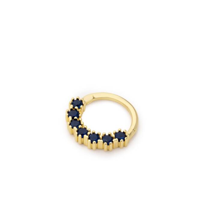 Lacivert Sıra Taşlı Helix Piercing - 1