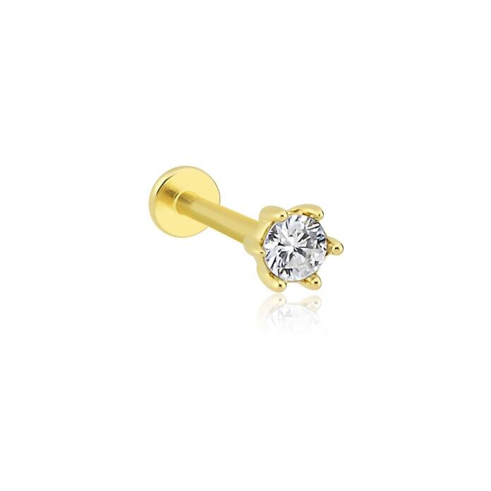 Large Altı Tırnak Tektaş Tragus Piercing - 2