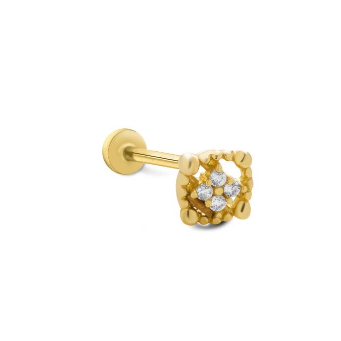 Line Taşlı Tragus Piercing - 1