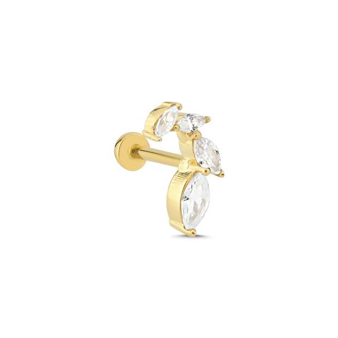 Markiz Taşlı Asimetrik Tragus Piercing - 1