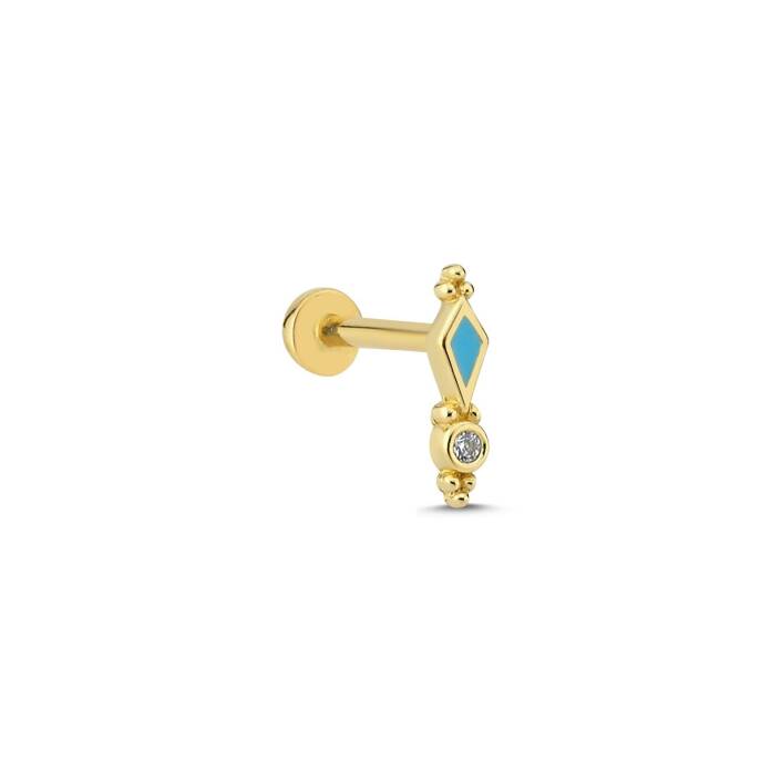 Mavi Mineli Vintage Tragus Piercing - 1