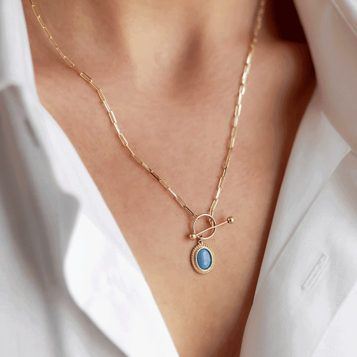 Mavi Opal Kolye - 1