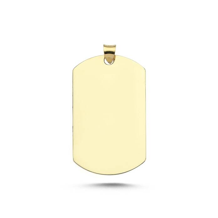 Medium Round Plaka Kolye Ucu - 1