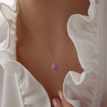Mor Drop Kolye - 2