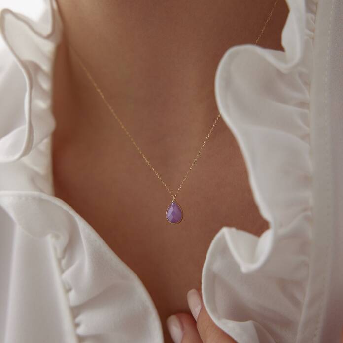 Mor Drop Kolye - 2