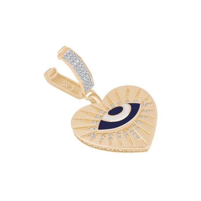 Nazar Boncuklu Kalp Charm - 2