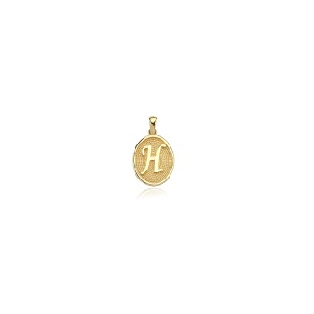 Nokta Desen Oval Harf Kolye Ucu - 4