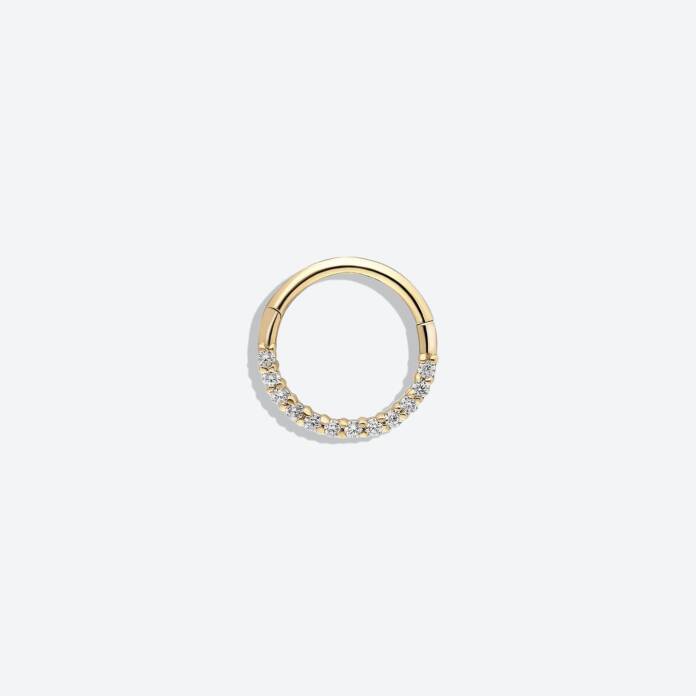 Oniki Beyaz Taşlı Helix Piercing - 1