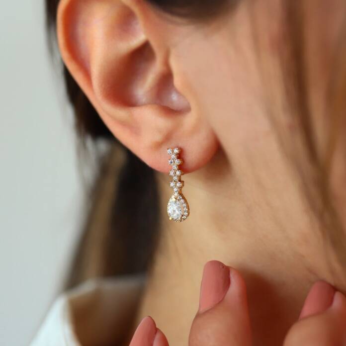 Oval Baget Taşlı Midi Set - 3