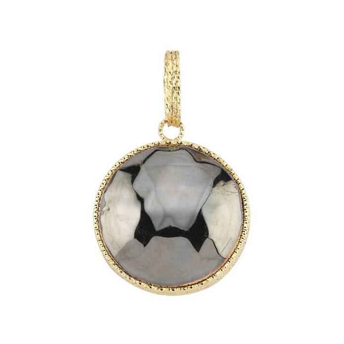 Oval Siyah Bombe Kolye Ucu - 1