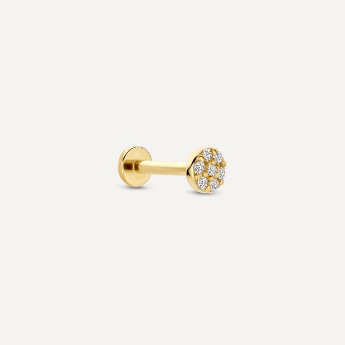Oval Taşlı Tragus Piercing - 1
