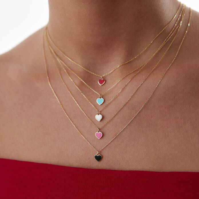 Pembe Kalp Kolye - 3