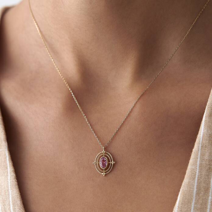 Pink Compass Kolye - 1
