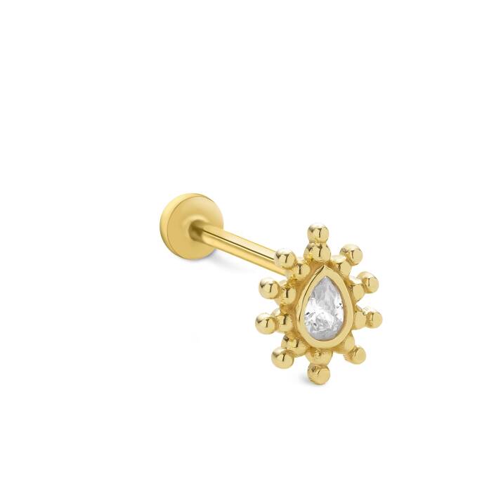 Point Frame Damla Tragus Piercing - 1