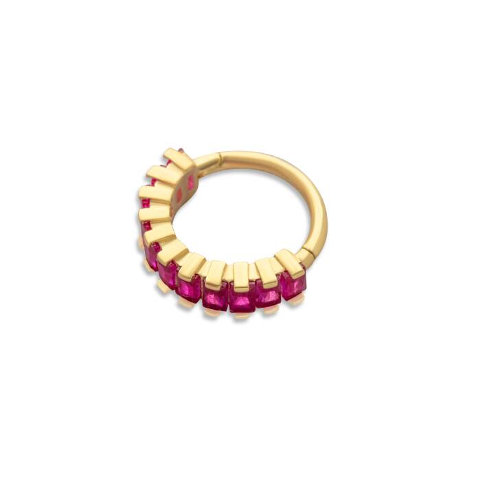 Red Circle Helix Piercing - 1
