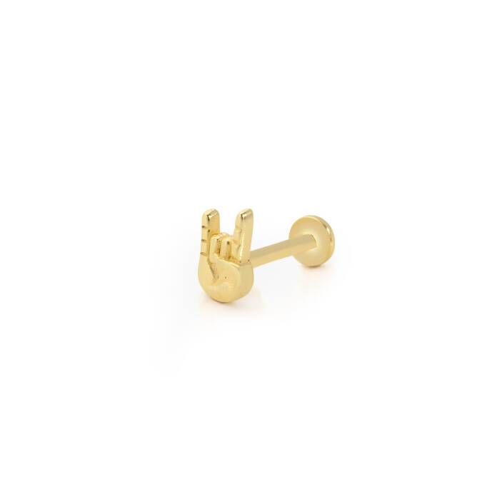 Rock And Roll Simgesi Tragus Piercing - 1