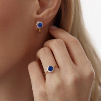 Safir Görünümlü Round Set - 3