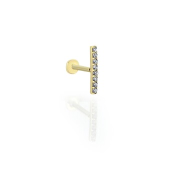 Sekiz Taşlı Çubuk Tragus Piercing - 1