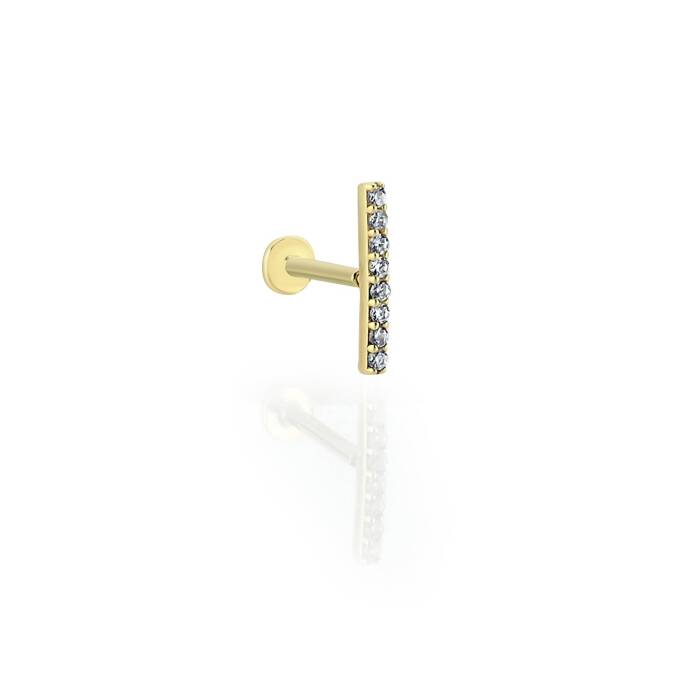 Sekiz Taşlı Çubuk Tragus Piercing - 1
