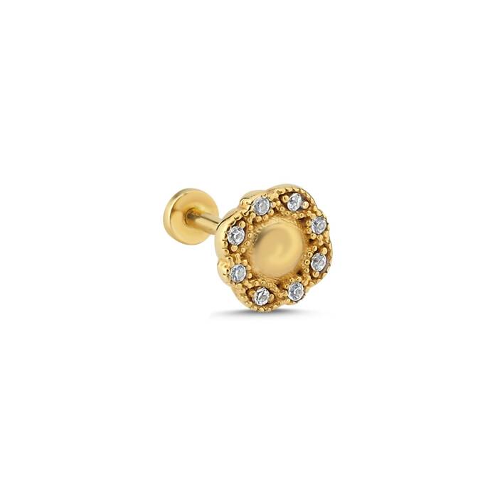 Sekiz Taşlı Model Tragus Piercing - 1