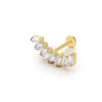 Sıralı Baget Taş Model Tragus Piercing - 1
