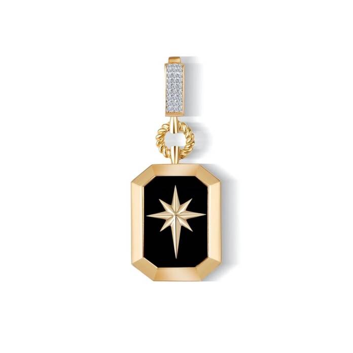 Siyah Mine Kuzey Yıldızı Charm - 1